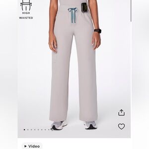 Figs Women's XS PANTS ONLY, Isabel wide legged in the color slate